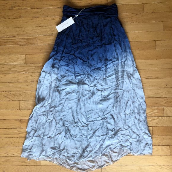 Brand New Women's GIUSY Ombre Silk-Blend Maxi Skirt - Picture 3 of 11